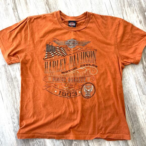 Harley Davidson "Finest Quality" 1903 Brown T-Shirt XL Contra Costa County CA - Picture 2 of 7